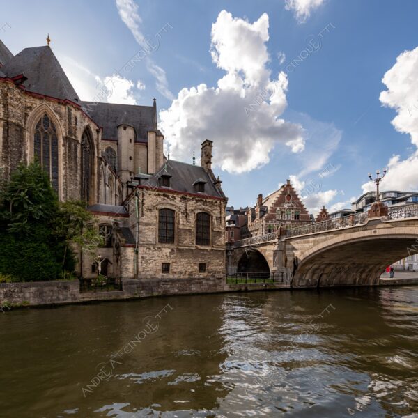 gent gand fiume river ponte bridge antico ancient borgo borough medievale medieval