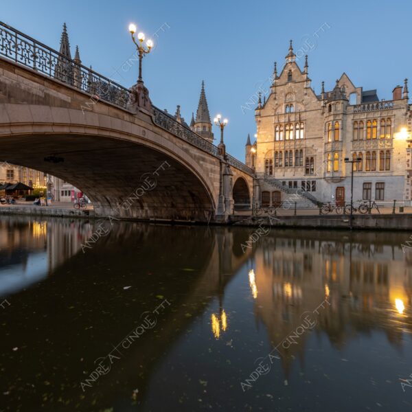 gent gand fiume river ponte bridge antico ancient borgo borough medievale medieval lunga esposizione long exposure