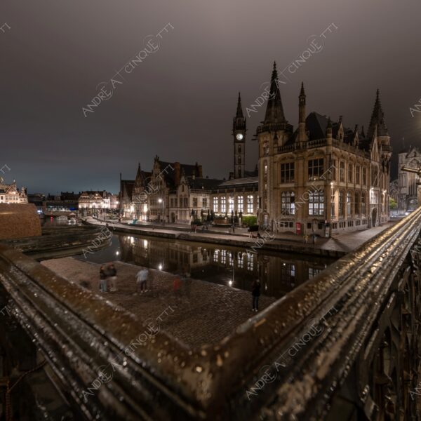 gent gand fiume river ponte bridge antico ancient borgo borough medievale medieval lunga esposizione long exposure notte night riflessi reflections prospettiva perspective