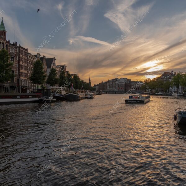 olanda holland paessi bassi the netherlands amsterdam tramonto sunset sundown crepuscolo dusk twilight alba sunrise canale canal channel