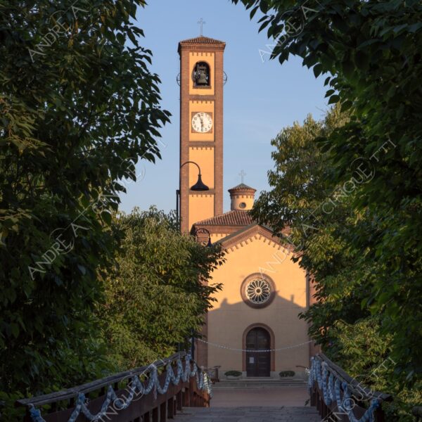 balbiano colturano campagna countryside fiume river addetta chiesa church ponte bridge campanile belltower belfry steeple
