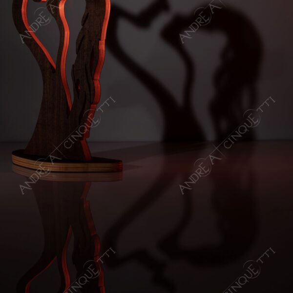 still life studio photography opera d'arte artwork legno wood ombra shadow prfilo silhouette riflessi reflections specchio mirror amanti lovers