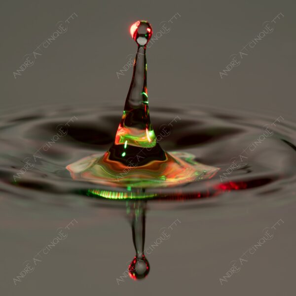macro photography goccia gocce d'acqua water drop drops droplet droplets high speed sync studio photography riflessi reflections splash colori colours bounce bouncing moneta coin euro cappello hat harry potter