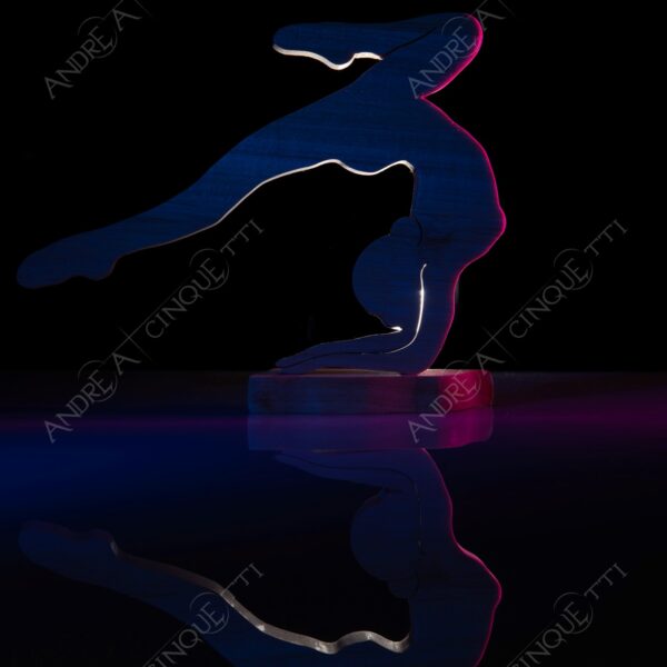 still life studio photography opera d'arte artwork legno wood ombra shadow prfilo silhouette riflessi reflections specchio mirror ginnasta gymnast ballerina dancer