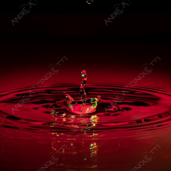 macro photography goccia gocce d'acqua water drop drops high speed sync riflessi reflections splash colori colours bounce bouncing