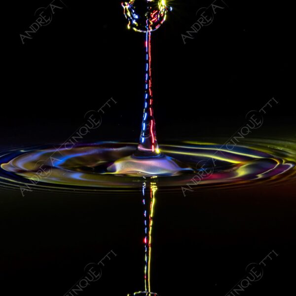 macro photography goccia gocce d'acqua water drop drops high speed sync riflessi reflections splash colori colours bounce bouncing