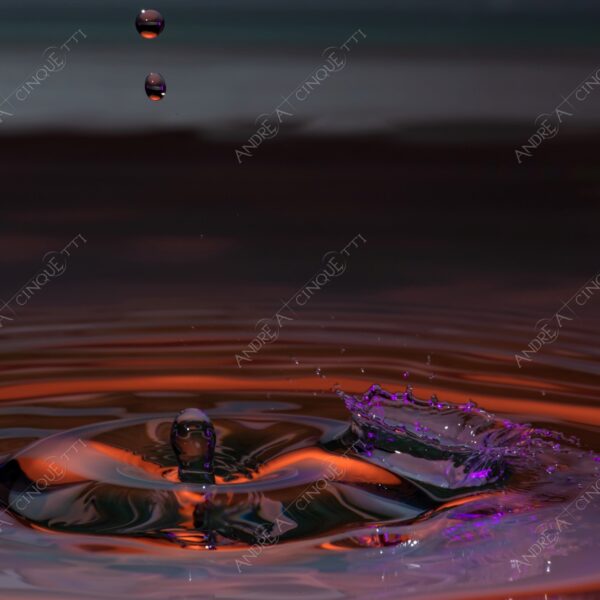 macro photography goccia gocce d'acqua water drop drops high speed sync riflessi reflections splash colori colours bounce bouncing