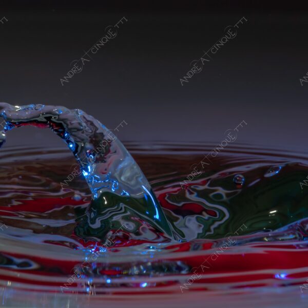 macro photography goccia gocce d'acqua water drop drops high speed sync riflessi reflections splash colori colours bounce bouncing lumaca snail
