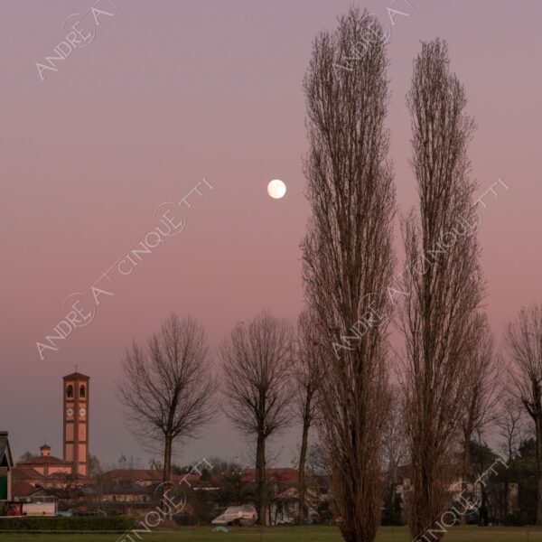 balbiano colturano campagna countryside alba sunrise tramonto sunset sundown crepuscolo twilght dusk fiume river addetta chiesa church ponte bridge campanile belltower belfry steeple luna moon