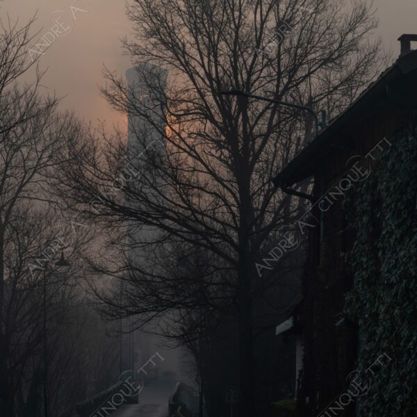 balbiano colturano campagna countryside alba sunrise tramonto sunset sundown crepuscolo twilght dusk fiume river addetta chiesa church ponte bridge campanile belltower belfry steeple nebbia fog foschia misty controluce backlit backlight profilo silhouette sole sun
