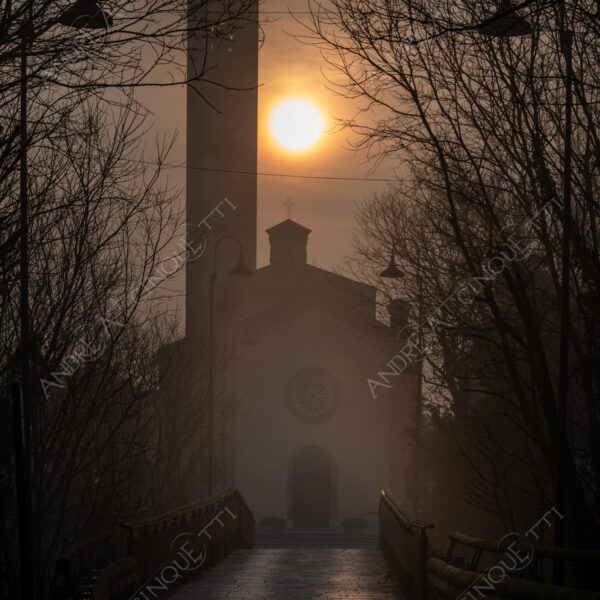 balbiano colturano campagna countryside alba sunrise tramonto sunset sundown crepuscolo twilght dusk fiume river addetta chiesa church ponte bridge campanile belltower belfry steeple nebbi fog foschia misty controluce backlit backlight profilo silhouette sole sun