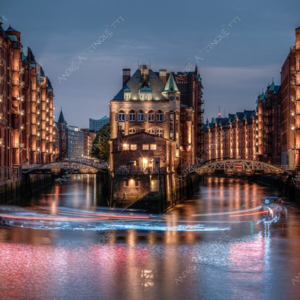 germania germany amburgo hamburg speicherstadt fiume river lunga esposizione long exposure ponte bridge luci lights riflessi reflections