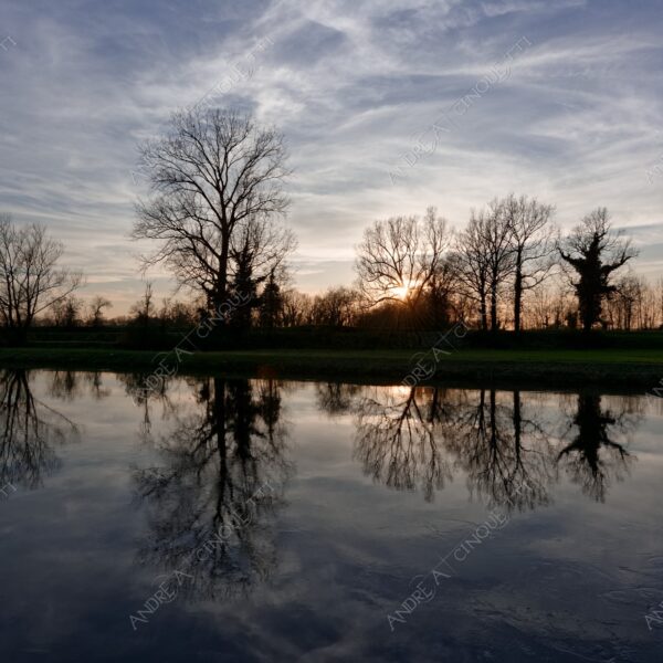 paullo canale canal channel muzza riflessi reflections specchio mirror tramonto sunset sundown blue hour alba sunrise crepuscolo dusk twilight alberi tree nuvole clouds