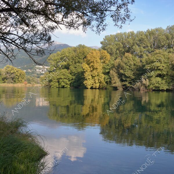 airuno riflessi reflections specchio mirror fiume river adda nuvole clouds