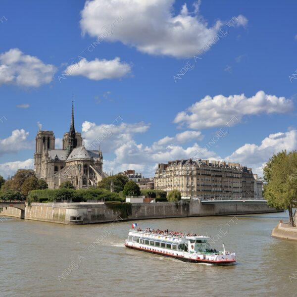francia france parigi paris architettura architecture chiesa church cattedrale cathedral fiume river senna notre-dame prima dell'incendio before burning fire battello boat ferry
