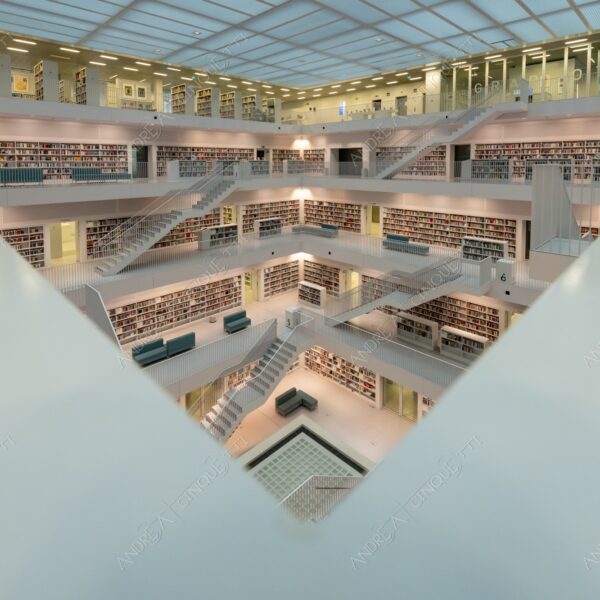 germania germany stoccarda stuttgard biblioteca library architettura moderna modern architecture interni interior