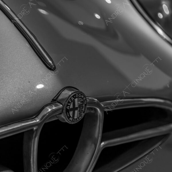 museo alfa romeo museum logo brand marchio auto antiche car ancient old bianco e nero black and white b&w silhouette luci lights cromature chrome plating dettagli particolari details